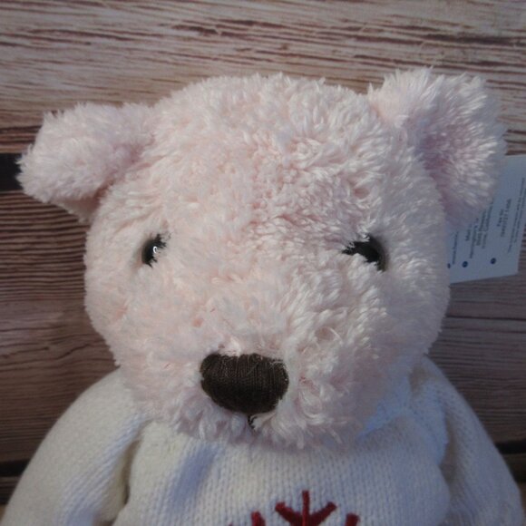 Cheesecake Factory Christmas Plush Herrington Pink Teddy Bear in Red Bag - Picture 4 of 10